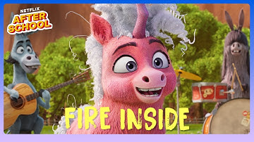 ‘Fire Inside’ Sing Along Lyric Video | Thelma The Unicorn | Netflix Family
