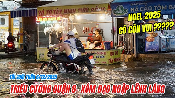 Triều cường đạt đỉnh, đường Phạm Thế Hiển ở TPHCM hóa sông- Triều Cường Quận 8