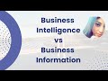 Lecture - 5 | Business Intelligence vs Business Information