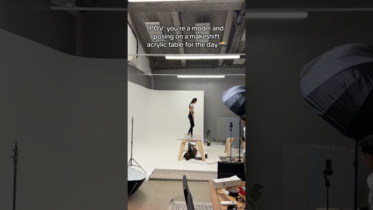 POV: you’re a model posing on tables for the day 