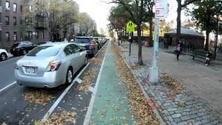 ⁴ᴷ⁶⁰ Cycling Skillman Avenue Bike Lane in Long Island City & Sunnyside to Queens Blvd (Westbound)