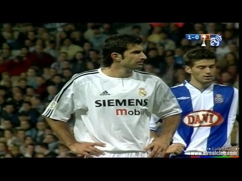 real madrid vs Espanyol 2003/2004 2-1 figo zidane ronaldo beckham
