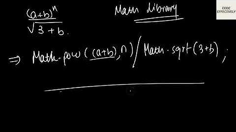 Java Statements | Convert Mathematics expression to Java Code