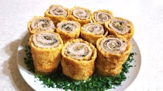 Мясные рулетики с начинкой