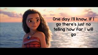 Moana How Far I'll Go Lyrics Auli'i Cravalho