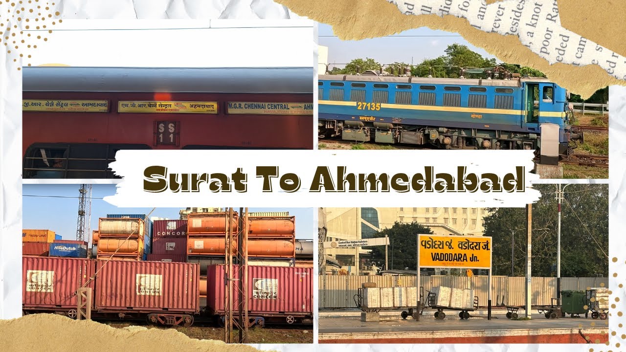 Surat To Ahmedabad By Train || Train Vlog || Travel In Train || Ahmedabad Metro || NAVAJIVAN EXPRESS