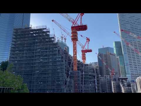 64階325m,64階262m,54階237m「虎ノ門・麻布台地区第一種市街地再開発事業」 の様子 2022年9月10日撮影
