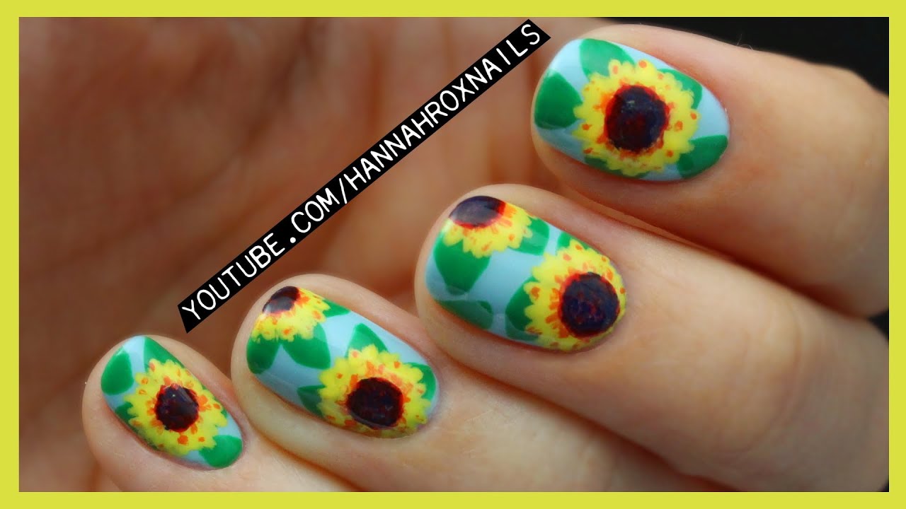 6. Sunflower Nail Art Stickers - wide 6