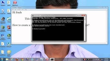 How to create a wifi hotspot in windows 7 using command prompt