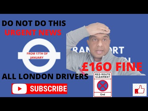DO NOT STOP RED ROUTE# TFL INCREASING RED ROUTE FINE TO £160 | FROM 22ND OF JANUARY 2022 #TFL.GOV.UK