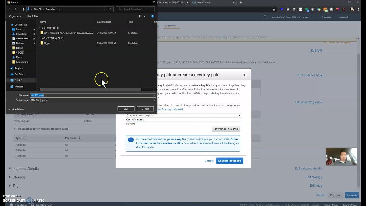 Lab 1 Part 1 - Starting and connecting to your AWS instance - YouTube