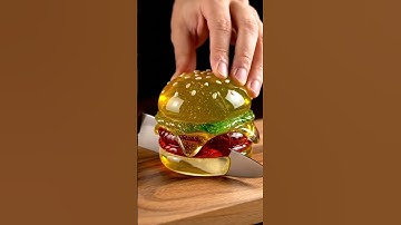 Unreal Glass Burger Cutting ASMR 🍔💎 | Most Satisfying AI Video Ever! | #Shorts #trending #satisfying