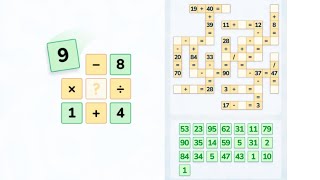Math Crossword Puzzle Game || How to Solve math puzzle game Math Crossword Level 1- Level 20