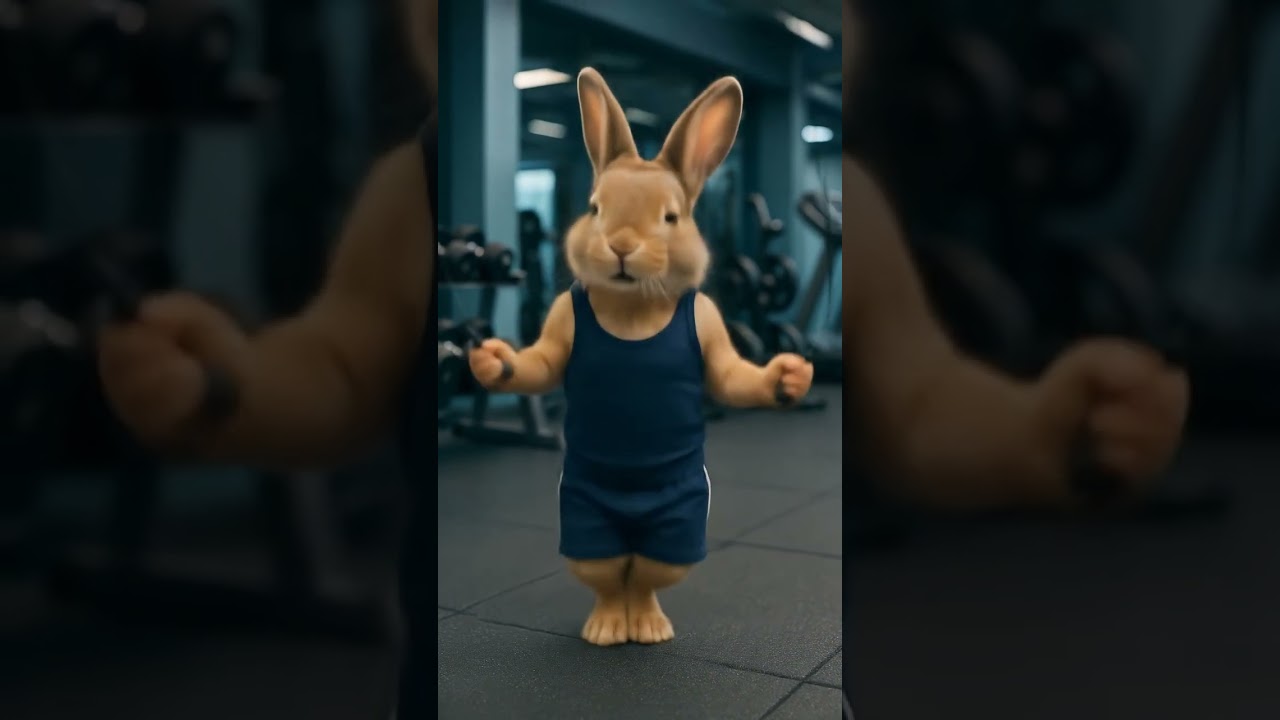 Busy Bunny Still Finds Time to Work Out! 🐰💪