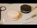 レザークラフト|丸いミニコインケースを作る|PDF型|17