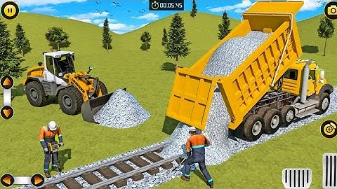 Railway Bridge Construction JCB games 3d - Road Construction video games - Android Gameplay - trck