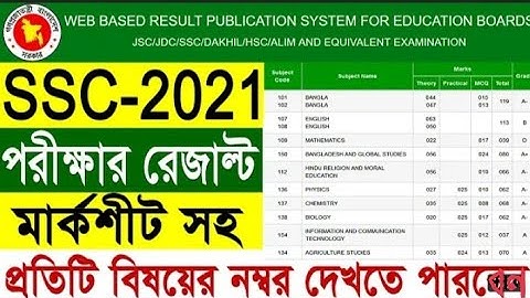 মার্কশীটসহ SSC 🔥Result 2021 | SSC Result With Mark Sheet | SSC মার্কশীটসহ রেজাল্ট দেখার নিয়ম