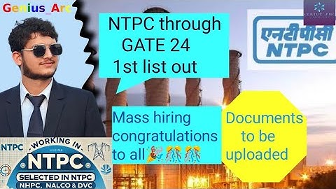 NTPC| GATE-2024 | 1st list |Documents verification | Details| ME,CE,EE,MN,EC&IN | By:- Raaz Gupta