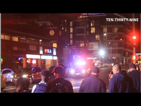 LAPD RESPONDING CODE 3 | PEDESTRIAN VS. VEHICLE | KOREATOWN | 11-29-2022