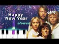 ABBA - Happy New Year  ~ EASY PIANO TUTORIAL w/ lyrics