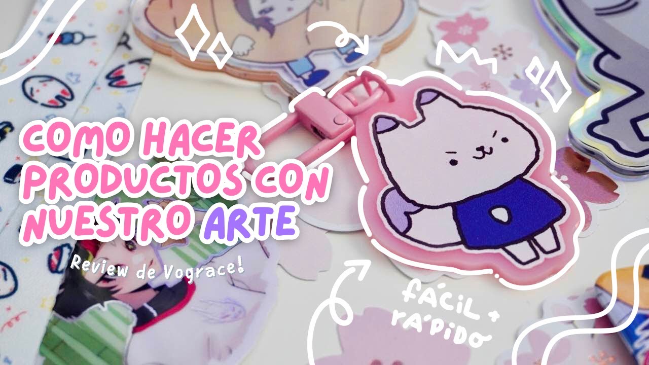 ✨🎨IDEAS PARA HACER MERCH CON TUS DISEÑOS! 🎨✨ Llaveros de acrílico, pines, stickers⭐ @vogracecharms