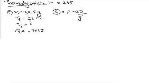 Thermodynamics- Finding Final Temperature