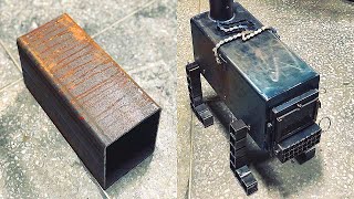 녹슨파이프로 🐶 강아지화목난로만들기/Making puppy stove with rusty pipe