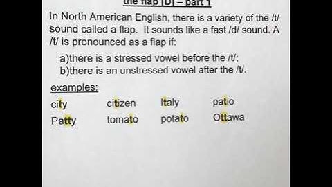 the flap sound D - part 1