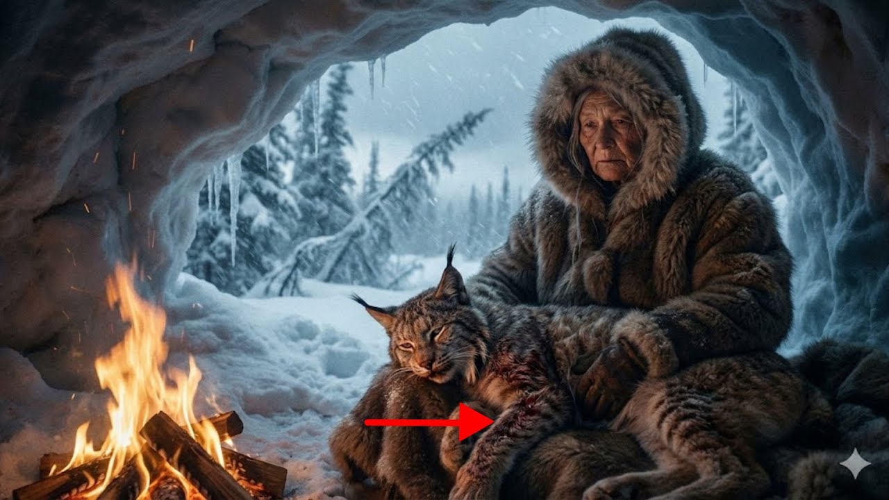 Žena gradi snežno sklonište usred mećave — i ranjeni ris se pojavljuje moleći za pomoć