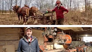 My Sawing History & a quick Sawmill Lesson! // Land Clearing with Draft Horses #605