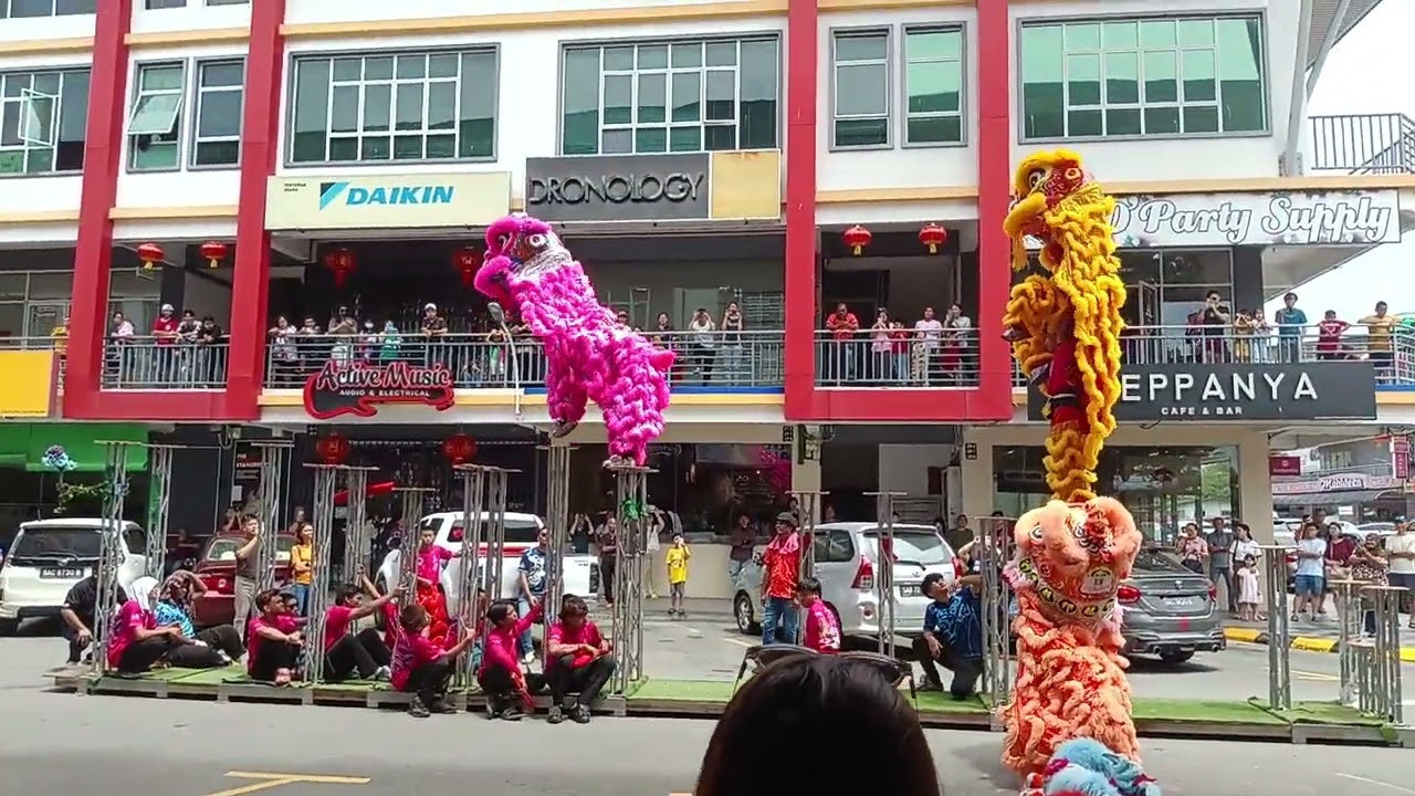 High Pole Lion Dance at Ice Cream Alley 