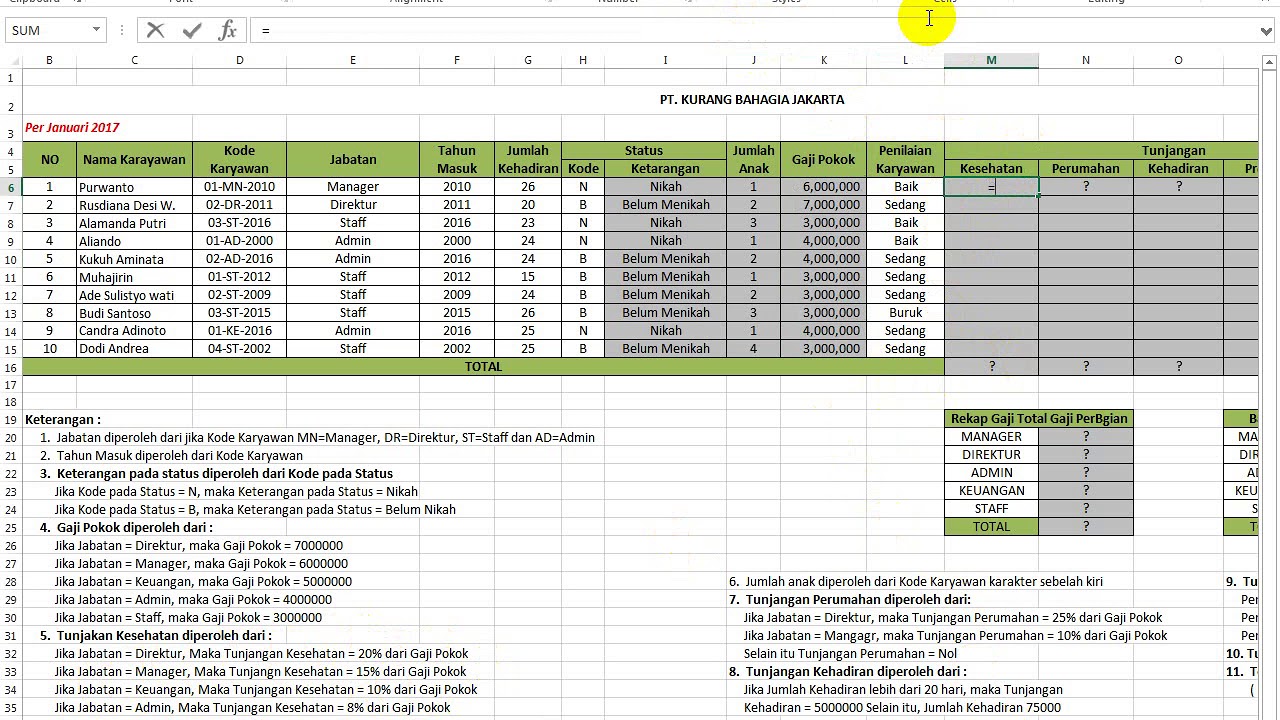 Download Latihan Soal Excel Untuk Admin