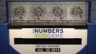 Midday Numbers Game Drawing: Tuesday, July 22, 2014