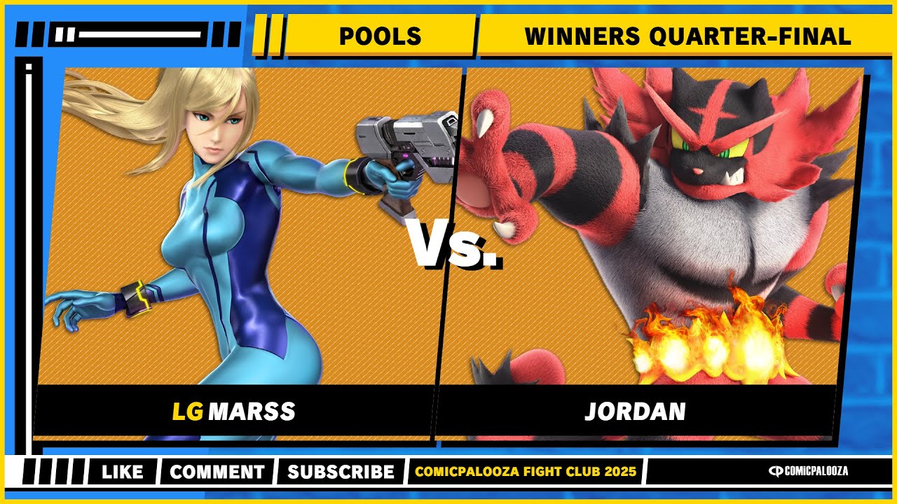 Comicpalooza 2025 — четвертьфиналы победителей — Марс (Самус в нулевом костюме) против Джордана (...