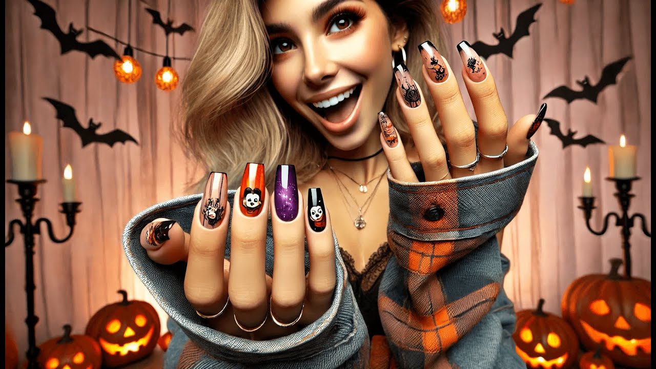 👻 FUKIDOG 5D Embossed Scary Ghost Nightmare 3D Nail Decals | Best Disney Halloween Nail Decals 🎨