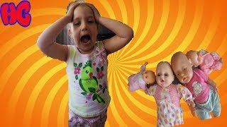 Лиза как МАМА и Куклы пупсики Беби Бон Liza pretend play with toys Are you sleeping brother John