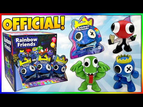 ROBLOX RAINBOW FRIENDS 4 PACK NEON PURPLE ORANGE GREEN BLUE SERIES