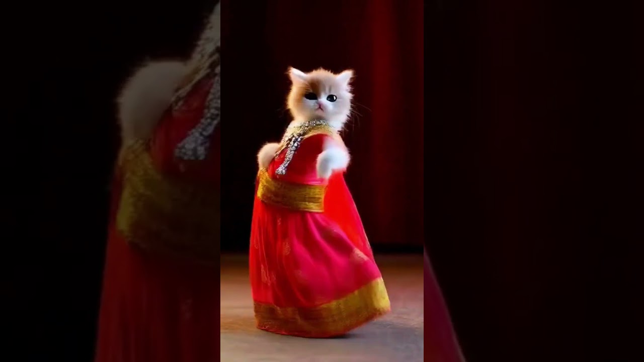 cute cat dance 😍 