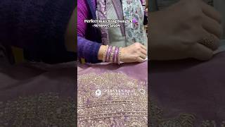Perfect Matching Bangles💜 #shorts #bangles #trending #lavender #chuda #fashion #bride#youtubeshorts