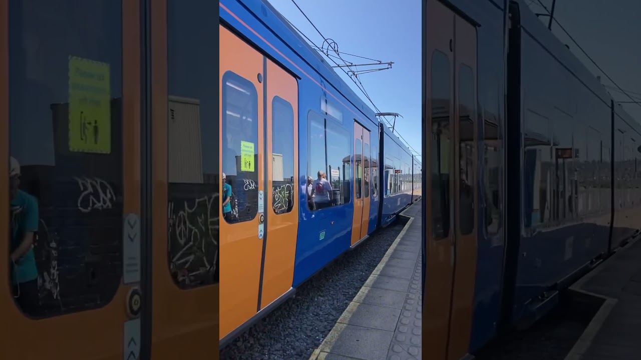 Sheffield Super Tram 399207 Departing Sheffield Station Tram Stop
