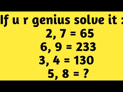 Co se stane na místě s otazníkem 2,7=65 6,9=233, 3,4=130 5,8=? (?क्या आएगा)