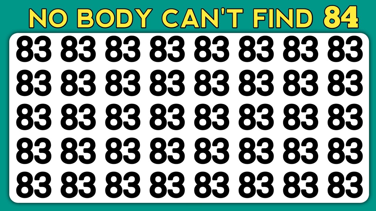 TEST YOUR OBSERVATION SKILLS | FIND THE ODD ONE OUT - NUMBER AND LETTER ...