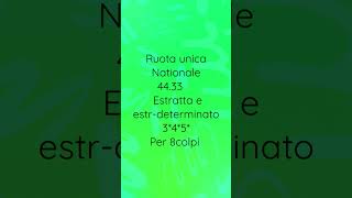 Ruota Unica Nationale. Garantito Ambate Gold Se Na Va.