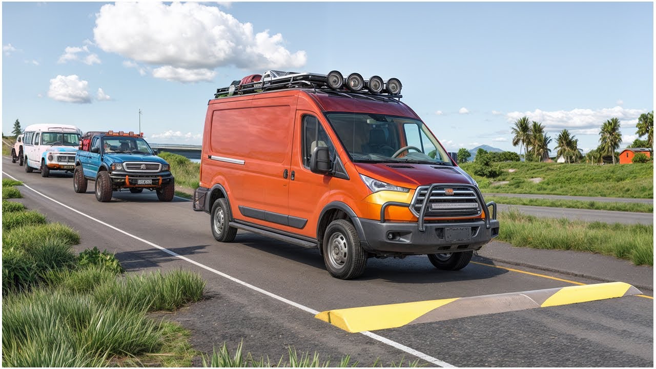 Trucks and Cars vs Speed Bumps #69 #usa #taxes #ohio #california | Trucks-VS-Bumps #truck #car