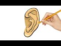 طريقة رسم الاذن How To Draw An Ear