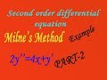 Milne's Method second order differential equation simple example(PART-2)