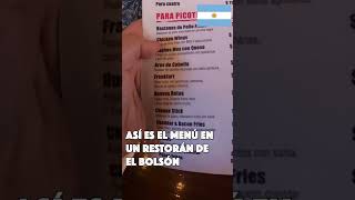 Así es el menú en un restorán de El Bolsón, Argentina 🇦🇷