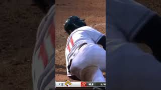 Oh what a finish at Progressive Field. Ramirez just gets the hand in to get the win. #baseball #mlb