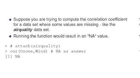 R Computing : Correlation with Missing Values