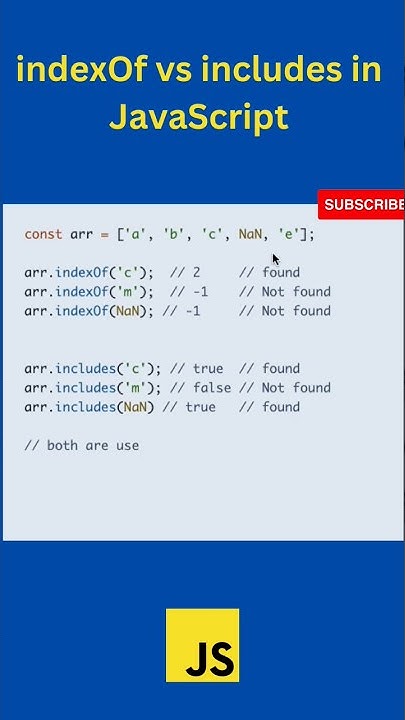 JavaScript: IndexOf() vs Includes() | #shorts #short #coding # ...